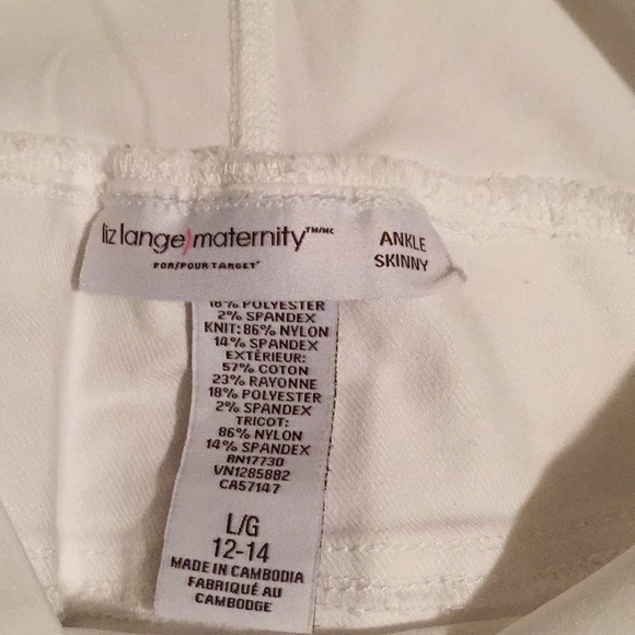 White Ankle Skinny Maternity Jeans Large - Picture 4 of 4